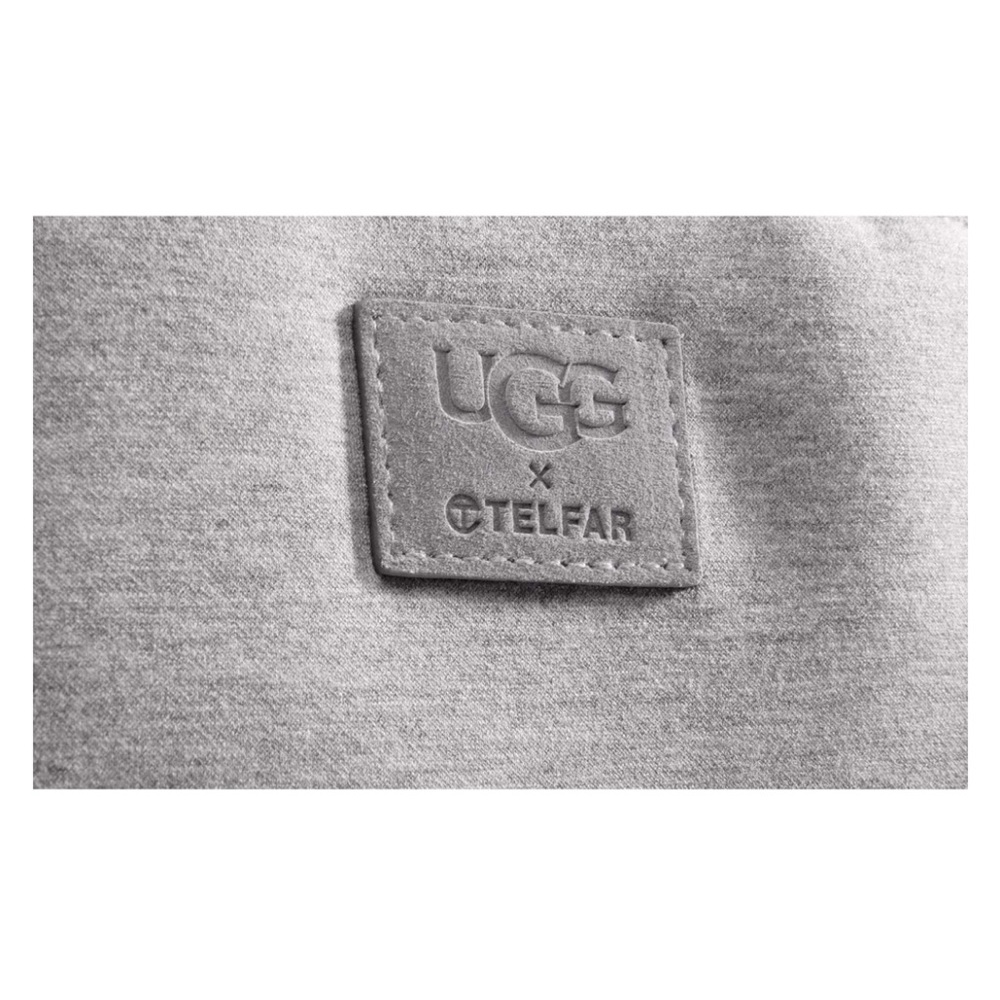 UGG x Telfar Large Fleece Shopper Tote- Grey (Luxury Travel Bag ) - Picture 7 of 8